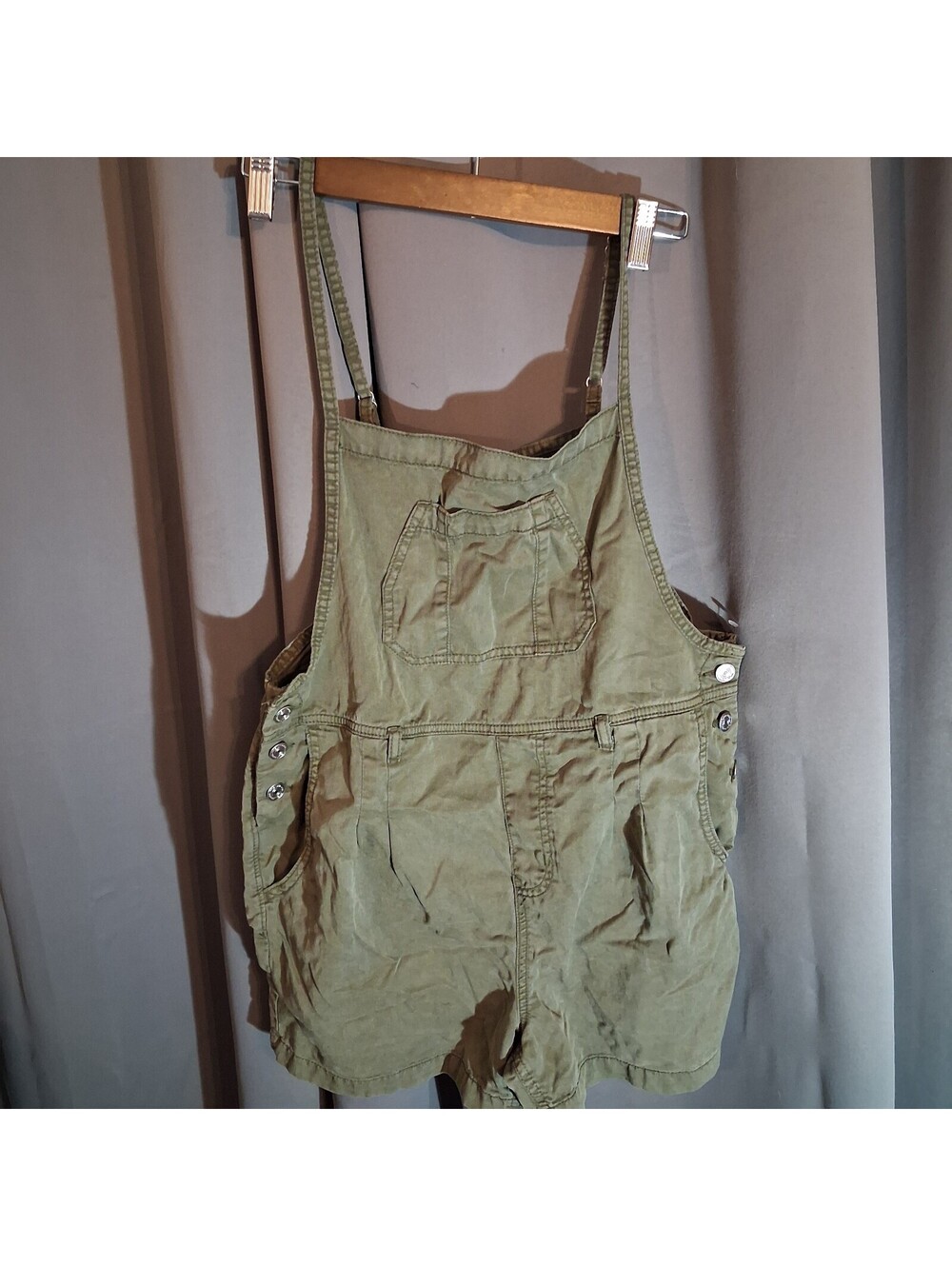 Maurices Olive Green Short Overalls Size Small